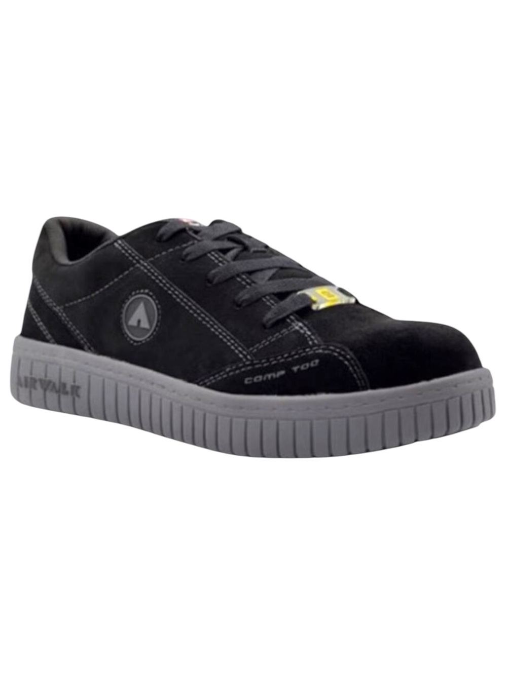New Airwalk Camino SD Composite Toe Work Shoes Womens 8.5 Black Suede Sneaker